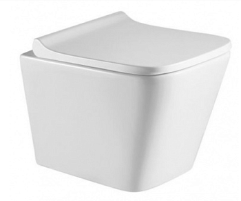 Унитаз Azario Teramo подвесной безободков, сид, микролифт 490*340*350